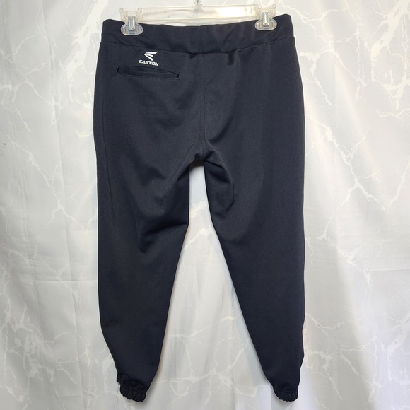 Easton Softball Pants Women's M Black Cuffed Pull-On Elastic Waist A164344 - Picture 2 of 6